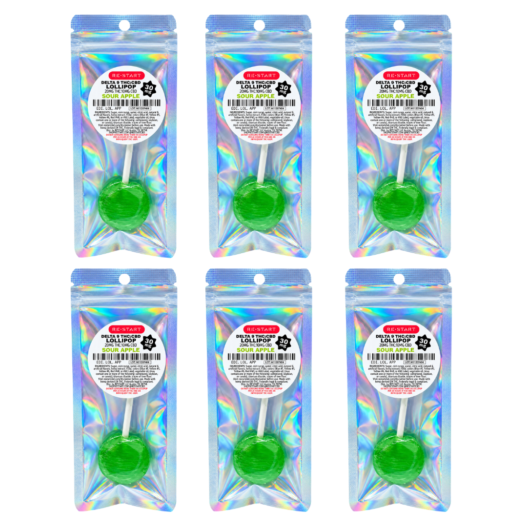 30MG THC:CBD Lollipop - Green Apple / 6-count